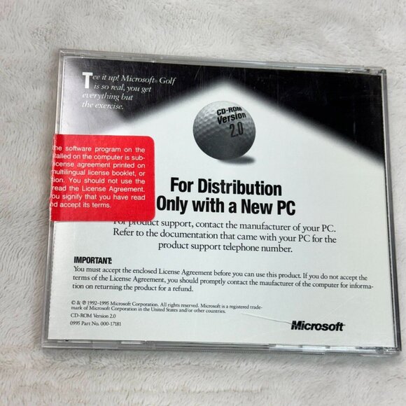 MICROSOFT GOLF 2.0 PC, WIN 1995 - CD ROM Version 2.0 - Picture 3 of 3